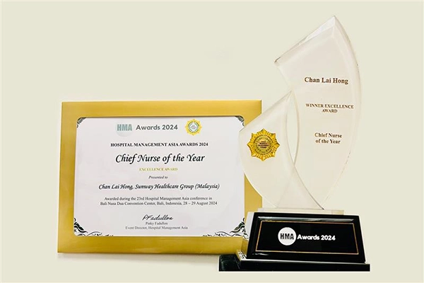 Hospital Management Awards (HMA) 2024 – Chief Nurse of the Year Excellence Award – <br/>Chan Lai Hong<br/>Sunway Healthcare Group
